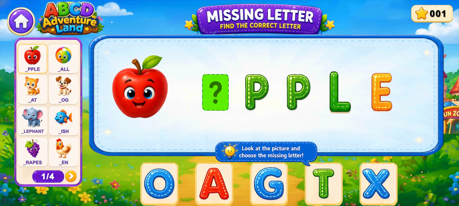 Find the Missing Letter